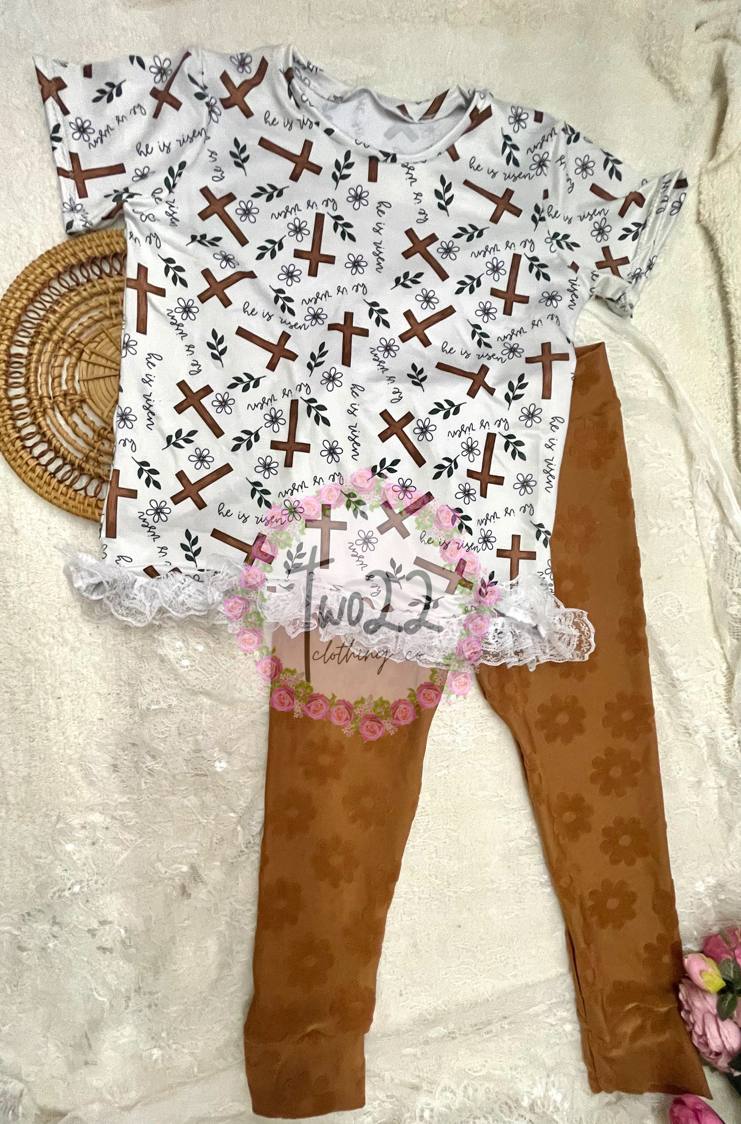 7/8 ruffle tee + leggings